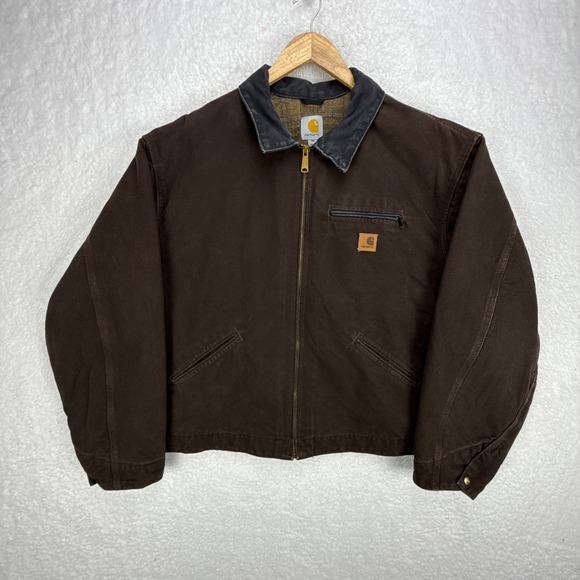 Carhartt Detroit‎ Jacket Blanket Lined Mens 3XL J97 DKB Dark Brown - Picture 1 of 10